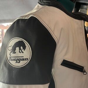 Black and White Furygan Women’s Motorcycle Jacket